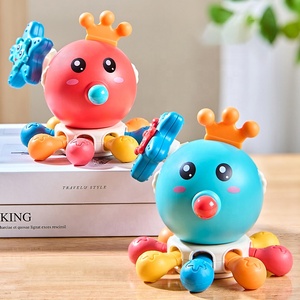 Jouet rotatif Octopus <span class=keywords><strong>Poppit</strong></span> pour bébés 1-3 ans Montessori interactif sensoriel anneaux de dentition en plastique presse activité Fidget jouets - Product Image 2