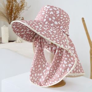 หมวกป้องกันแสงแดดปีกกว้างลายเสือดาวระบายอากาศได้พับเก็บได้ป้องกันรังสียูวีสำหรับกิจกรรมกลางแจ้งฤดูร้อนหมวกทรงบักเก็ตสำหรับผู้หญิง - Product Image 3
