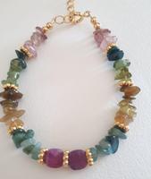 Nouvelle Mode En Gros Personnalisé Pierre Naturelle Perles Malachite Brésil Amazonite À Facettes Rondelle Charme Bracelet pour Femmes Cadeaux