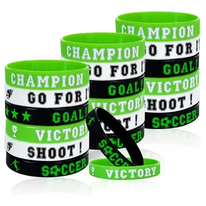 Pulseira de silicone para time de basquete, pulseira de borracha verde personalizada de amostra grátis, presente promocional para fãs de basquete da NBA