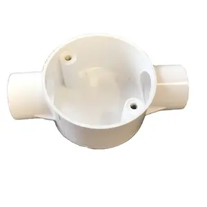 1 2 40mm pvc pipe and fittings Electrical Plastic Customized circular box electrical conduit fitting pvc pipe clips