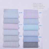 Tissu tissé à carreaux de haute qualité en coton et polyester, anti-rides, respirant, antistatique, pour chemises