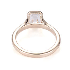 Anello di diamanti da laboratorio 2 carati a basso prezzo con diamante taglio smeraldo anello di fidanzamento 14k giallo oro puro fedi nuziali per il <span class=keywords><strong>regalo</strong></span> della <span class=keywords><strong>moglie</strong></span> - Product Image 4