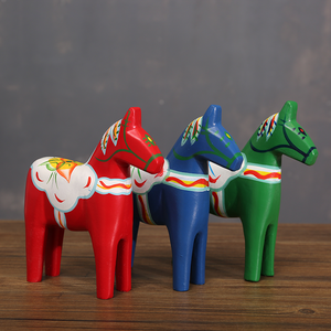 Cheval à bascule de style français, mini-ornement rétro, décoration d'intérieur, accessoire photo - Product Image 3