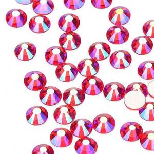 SS6 8 10 12 16 20 30 <span class=keywords><strong>Aurore</strong></span> ab Hotfix Verre Cristal Strass Applique Fer sur Strass Rond Flatback Cristal Pierres Artisanat - Product Image 4