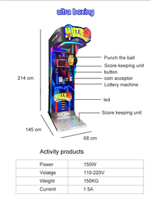 Arcade <span class=keywords><strong>boxing</strong></span> trò chơi máy kỹ thuật số Nhà Máy Giá gridsmaquina de hộp Coke trao đổi máy đấm bốc - Product Image 2