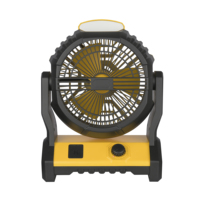 Ventilateurs de table portables industriels rechargeables Konwin 14'' avec alimentation électrique/batterie, pour atelier, camping, etc.