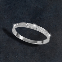 Bracelet en argent S925 avec moissanite, élégant et luxueux