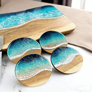 Tabla <span class=keywords><strong>de</strong></span> cortar personalizada <span class=keywords><strong>de</strong></span> madera <span class=keywords><strong>de</strong></span> acacia con resina epoxi, tabla <span class=keywords><strong>de</strong></span> cortar <span class=keywords><strong>de</strong></span> resina con diseño <span class=keywords><strong>de</strong></span> océano y río para servir alimentos, juego <span class=keywords><strong>de</strong></span> tenedores - Product Image 2