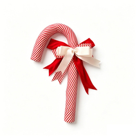 Adorno Navideño de Bastón de Caramelo Grande, Bola de Navidad y Adornos para Árbol, Decoración Navideña en Stock