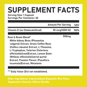 Capsules brûle-graisses <span class=keywords><strong>de</strong></span> haute qualité avec vitamine D, favorisent le sommeil et la gestion du poids, stimulent le métabolisme <span class=keywords><strong>pour</strong></span> les hommes et les femmes - Product Image 6