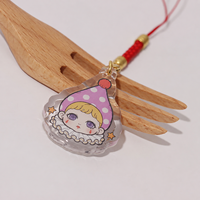 Vigreat Charme de téléphone en acrylique personnalisé, mini pendentif imprimé, faible MOQ, cordon tressé, accessoire de décoration pour étui d'écouteurs