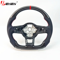 Volant en fibre de carbone personnalisé en cuir pour Tiguan Passat VW Golf MK7 7.5 GTI GTD GTE 2013-2020 GTI