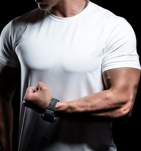 Abbigliamento da palestra maglietta attillata da <span class=keywords><strong>uomo</strong></span> abbigliamento sportivo da <span class=keywords><strong>uomo</strong></span> maglietta traspirante per Bodybuilding 90% cotone maglietta 10% poliestere - Product Image 5