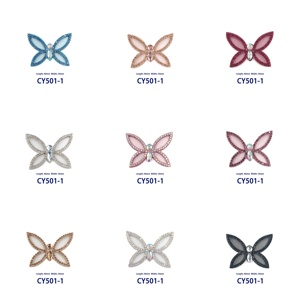 تطريز فراشة من حجر الراين للأحذية وتزيين الملابس CY501-1 46×34 مم - Product Image 6