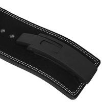 Meilleure vente ceinture d'haltérophilie à levier réglable 10mm-13mm d'épaisseur peau de vache gymnastique dos soutien noir Fitness sécurité