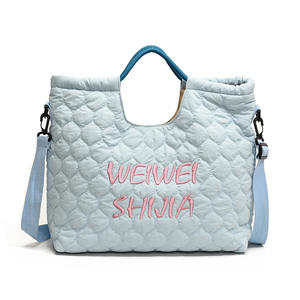 Sac élégant et léger pour femmes sac à bandoulière fourre-tout de grande capacité pour sac à bandoulière brodé de lettres d'étudiants - Product Image 6