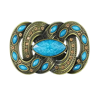 Boucle de ceinture personnalisée Canaan Vintage en alliage moulé sous pression, style western cowboy Montana, avec plaque turquoise et détection d'aiguille, pour homme, 40mm