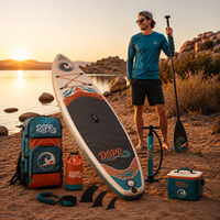 Planche de SUP gonflable avec pompe électrique, gonflage rapide, kit complet pour une utilisation et un transport faciles