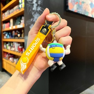 Llavero de Balón Deportivo, Lindo Colgante de Fútbol/Baloncesto de Dibujos Animados con Correa para la Muñeca, Colgante para Bolsa para Niños y Aficionados al Deporte - Product Image 6