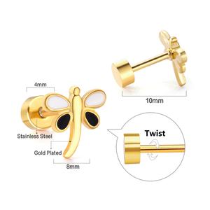 Pendientes de Acero Inoxidable de Alta Calidad al por Mayor, Pendientes de Tuerca con Diseño Personalizado para Unisex - Product Image 1