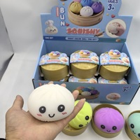 Nouveauté 2026 : Boule Squishy TPR en forme de boulette visage souriant, Boîte Mystère Pailletée, Jouet Sensoriel Anti-stress pour Adultes et Cadeaux de Fête