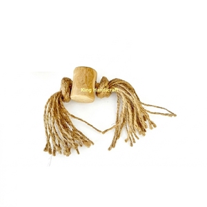 Premium Coffee Wood Tug Toy with Sustainable Hemp Rope Non-Toxic Dog Chew Stick for Dental Hygiene Pet Supplies Factory - Product Image 1