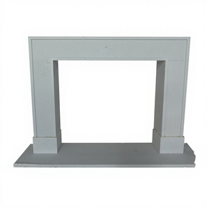 कस्टम आकार आधुनिक ग्रे संगमरमर के फायरप्लेस चारों ओर नक्काशीदार पुष्प पैटर्न पत्थर मैटल वाटरप्रूफ, बाथरूम विला के लिए टिकाऊ - Product Image 6