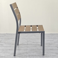 LL Design moderne Chaises de bistrot empilables pour l'extérieur Aluminium Métal Plastique Bois pour Park Villa Mobilier d'atelier