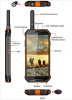 Téléphone Android Aoro M3 IP68 étanche, talkie-walkie DMR, smartphone 4G LTE, robuste, Zello, talkie-walkie, téléphone mobile