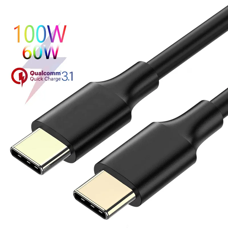 Usb 3.1 Gen2 PD 20V C To Usb C Cable For Android Phone And Laptop 60W 100W 3A 5A Usb Data Type C Cable Shenzhen