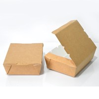 Boîte d'emballage alimentaire pour sushis en papier kraft recyclable PACK, finition mate, forme rectangulaire, prête à être expédiée