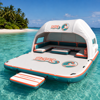 Plateforme flottante gonflable pour la pêche, surface EVA pour la navigation sur lac, océan et bateau
