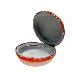 Étui pour écouteurs en EVA imperméable rond avec logo personnalisé, pochette de rangement à fermeture éclair antichoc pour écouteurs et petits gadgets - Product Image 4