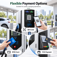 Station de recharge commerciale pour véhicules électriques DC CCS2 CCS1 GB/T CE CB RETIE OCPP 60 80 120 160 180kW à double pistolet avec affichage LED