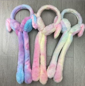 Cappello da festa in peluche a forma di coniglio dalle orecchie lunghe, all'ingrosso dalla fabbrica, con luci LED e magnete airbag, divertente cappello animale per il rientro a scuola - Product Image 6