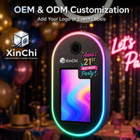 2026 Mesin Cetak Foto Instan Portabel Cangkang Logam SLR dengan Lampu Cincin LED RGB, Kit Printer untuk Smartphone dan iPad