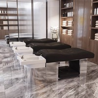 Fauteuil de Massage pour Poste de Lavage Capillaire de Type Spa Japonais en Gros, avec Thérapie par l'Eau et la Vapeur, Lit de Shampooing de Massage Thaïlandais