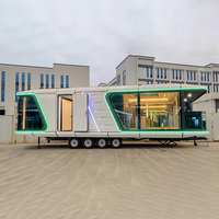 Capsule 38m2 Mobile Home avec roue Cuisine/11.5M Appartement modulaire Maison Salle de bain Toilette