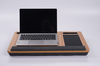 Offre Spéciale noir support pour ordinateur portable Table d'ordinateur portable PC portable avec plateau d'ordinateur portable en matériau MDF multi-usage pour lit à usage domestique
