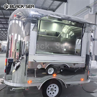 Camion de restauration mobile personnalisé en acier inoxydable avec cuisine complète, camion de restauration rapide avec climatiseur