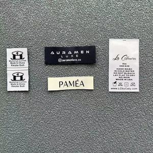 Étiquettes personnalisées de créateur avec logo, étiquettes volantes, étiquettes tissées pour vêtements et grandes marques pour vêtements, faible MOQ - Product Image 1