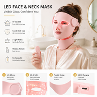 Masque LED rechargeable SUNGLOR SGMSK4D, batterie 2000 mAh, appareil pour le visage et le cou, production OEM en usine