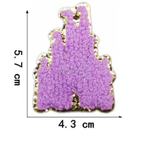 En gros Meilleur Château Personnalisé Chenille Patch Fer à Coudre sur Chenille Broderie Patches Fer sur
