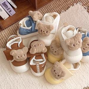 <span class=keywords><strong>Zapatos</strong></span> de Peluche con Cara de Oso Virales XIXITIAO 2025, Nuevas Zapatillas Planas de Moda, Cálidas, Antideslizantes, Casuales para Mujeres y Niñas - Product Image 6