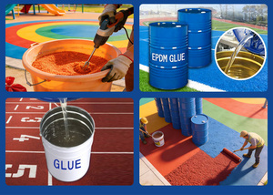 Colle de liaison PU directe usine pour granulés de caoutchouc EPDM colorés, résistante aux intempéries, anti-jaunissement, adhésif pour revêtements de sol sportifs extérieurs - Product Image 3