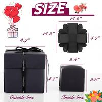 Luxuriöse DIY Recycelbare Selbstaufrichtende Explosionsbox Scrapbook Benutzerdefiniertes Logo Mehrschichtiges Fotoalbum Geschenkbox mit Schaumstoffeinlage für