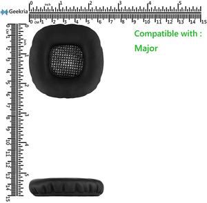 แผ่นรองหูฟังหนังสี่เหลี่ยมสำหรับเบาะรองหูฟัง <span class=keywords><strong>MARSHALL</strong></span> <span class=keywords><strong>Major</strong></span> I 1สำหรับหูฟังพร้อมโฟม EVA คุณภาพสูง - Product Image 3