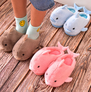 Cute Winter 2020 New Boys Girls Parenthood Indoor Home shoes TPR Dolphin pantofole per bambini - Product Image 2