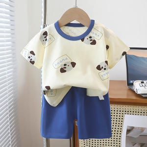 High Quality 2024 Summer <strong>Kids</strong> <strong>Cartoon</strong> <strong>T</strong>-<strong>shirt</strong> and Denim Short Jeans 2pcs Clothing Set - Product Image 2